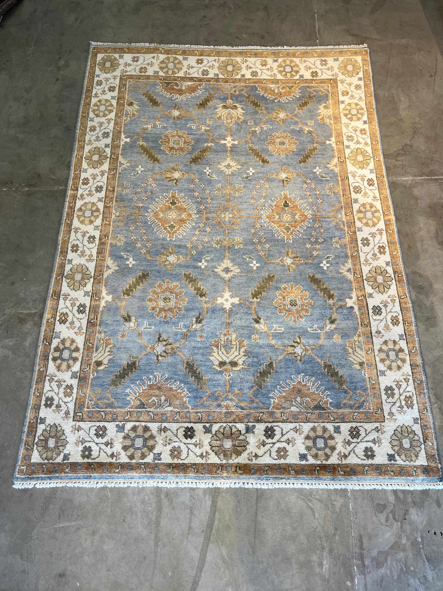 Modern Indian Handmade Rug 6ft x 9ft - Farhad's Rug Gallery