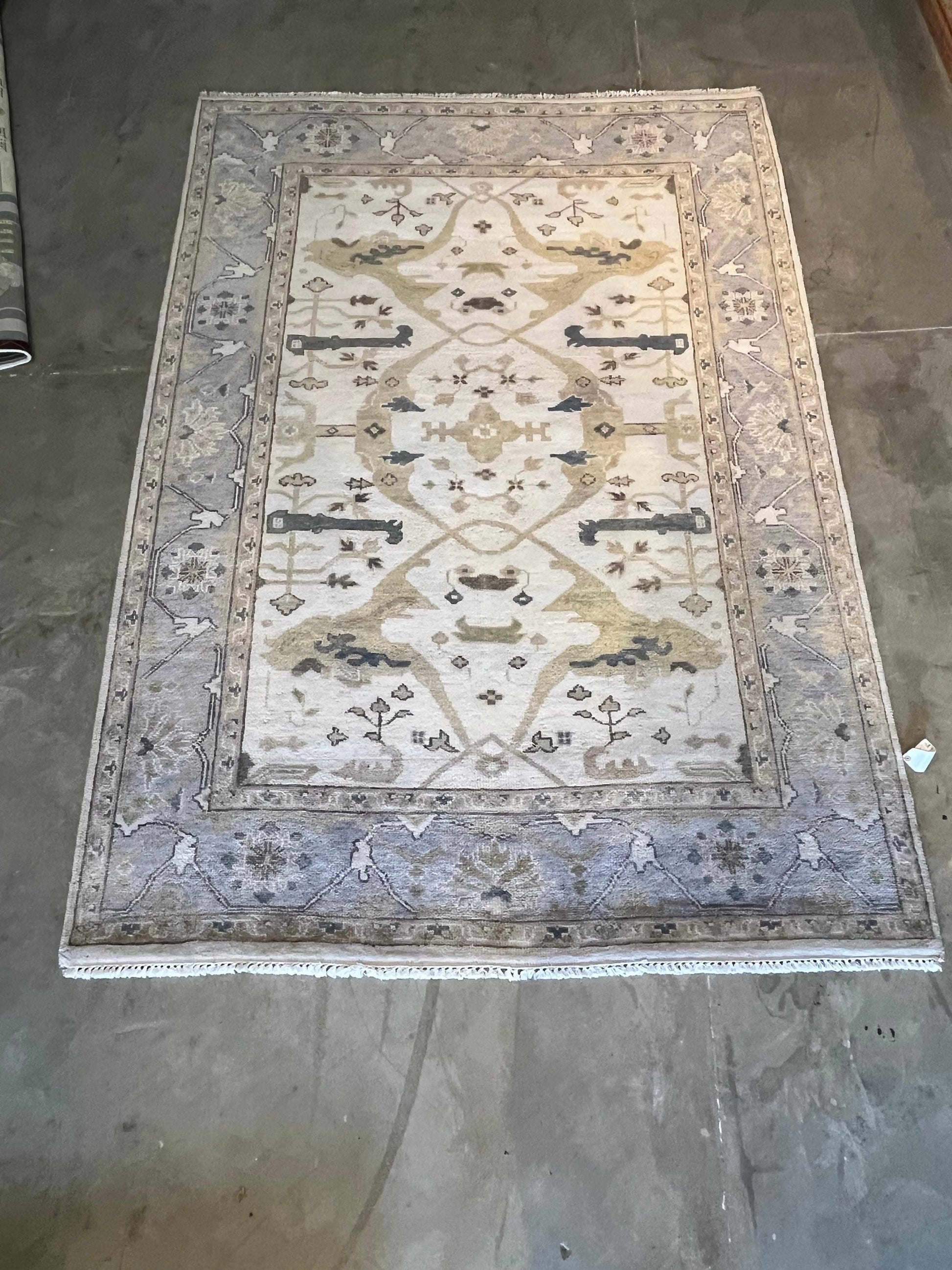 Modern Indian Handmade Rug 6ft x 9ft - Farhad's Rug Gallery