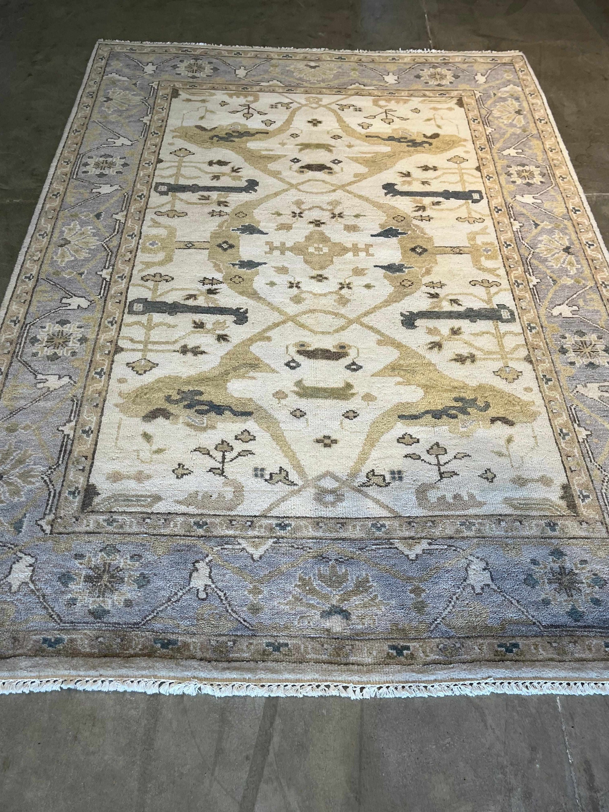 Modern Indian Handmade Rug 6ft x 9ft - Farhad's Rug Gallery