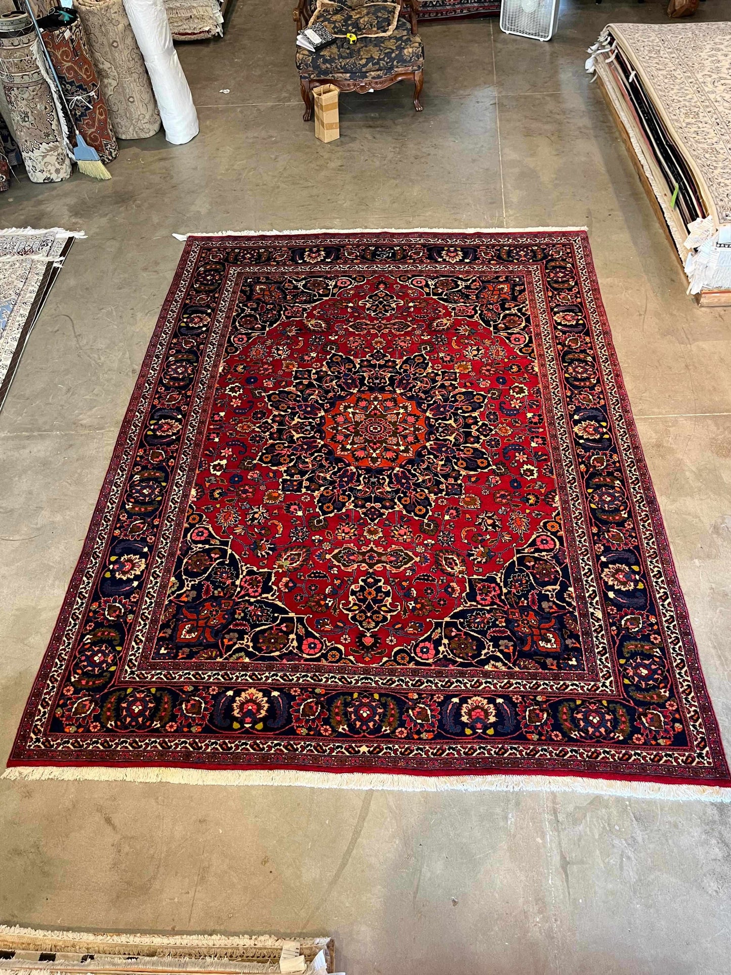 Original Persian Mashad Rug 8.3ft x 11.4ft - Farhad's Rug Gallery