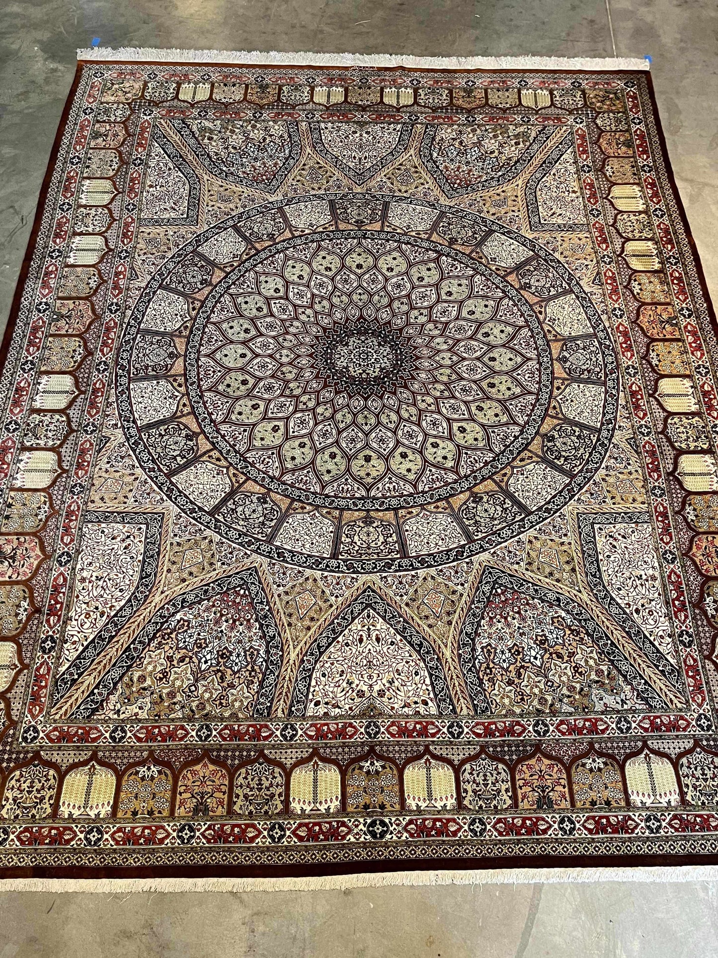 Original Persian Qum All Silk Rug 9.8ft x 13ft - Farhad's Rug Gallery