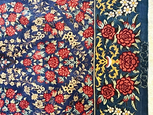 Original Persian Qum All Silk Rug 3.3ft x 5.2ft - Farhad's Rug Gallery